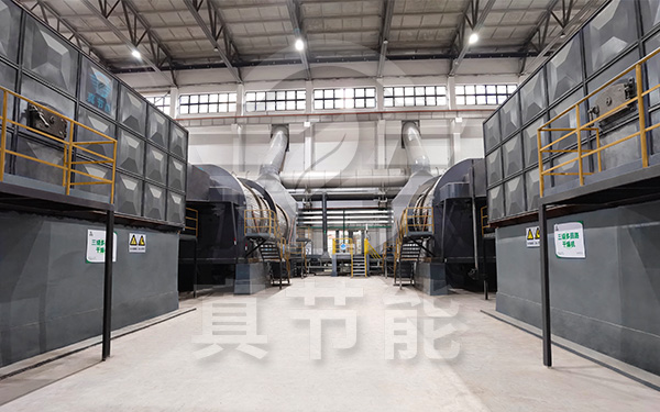 豆腐渣烘干機運行現場